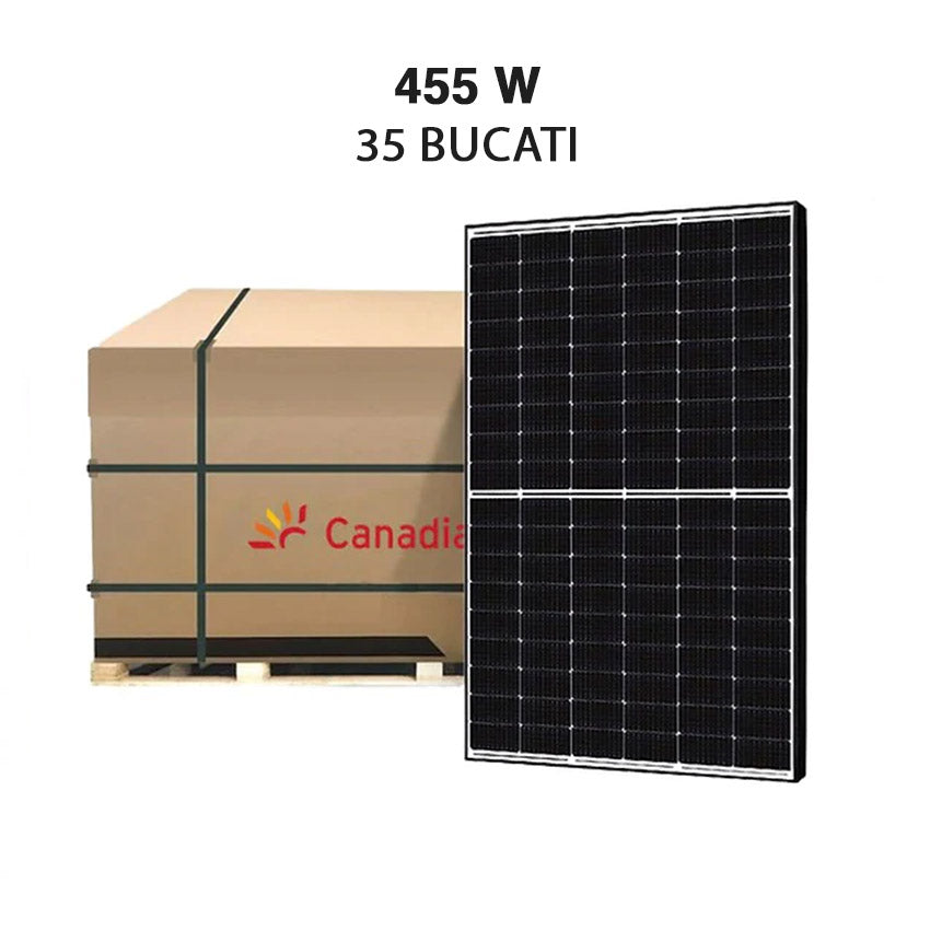 Palet panouri fotovoltaice Canadian Solar 455 W monocristaline HiKu6 Mono PERC, CS6L-455W (35 bucati)