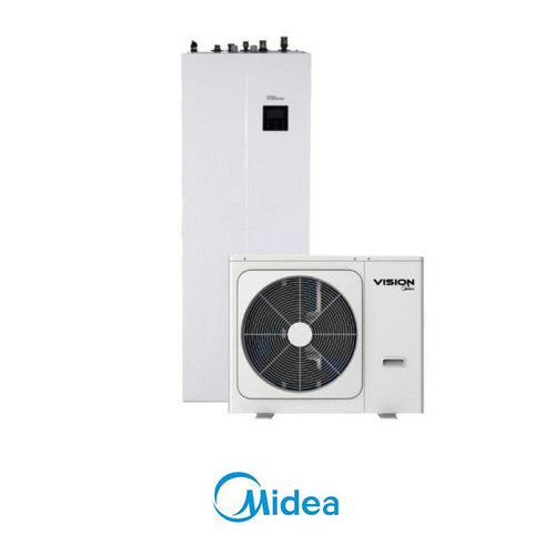 Pompa de caldura monofazata Midea 6 kW, 6000 W, ECOHEAT 6, hidrotank 190L, incalzire/racire - Giaul
