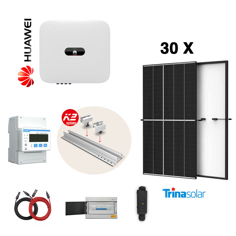 [FULL KIT 12 kW Huawei] Sistem fotovoltaic Trifazat on-grid cu 30 panouri Trina Solar 405 W