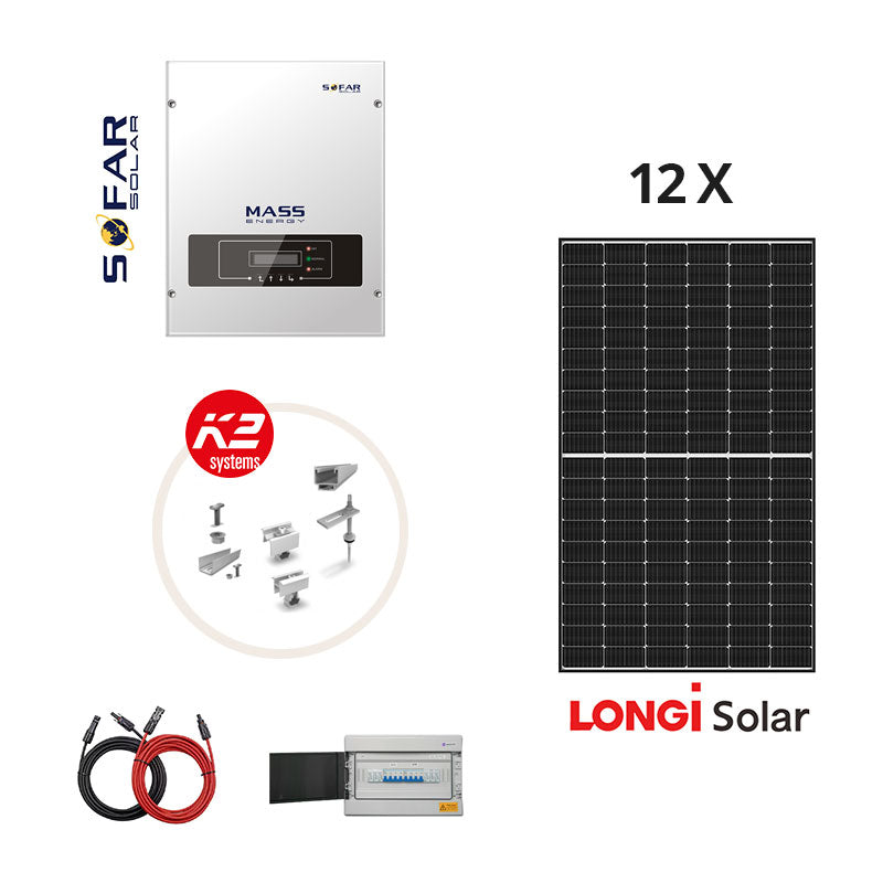 [FULL KIT 4 kW SOFAR] Sistem fotovoltaic on-grid 4000 W monofazat
